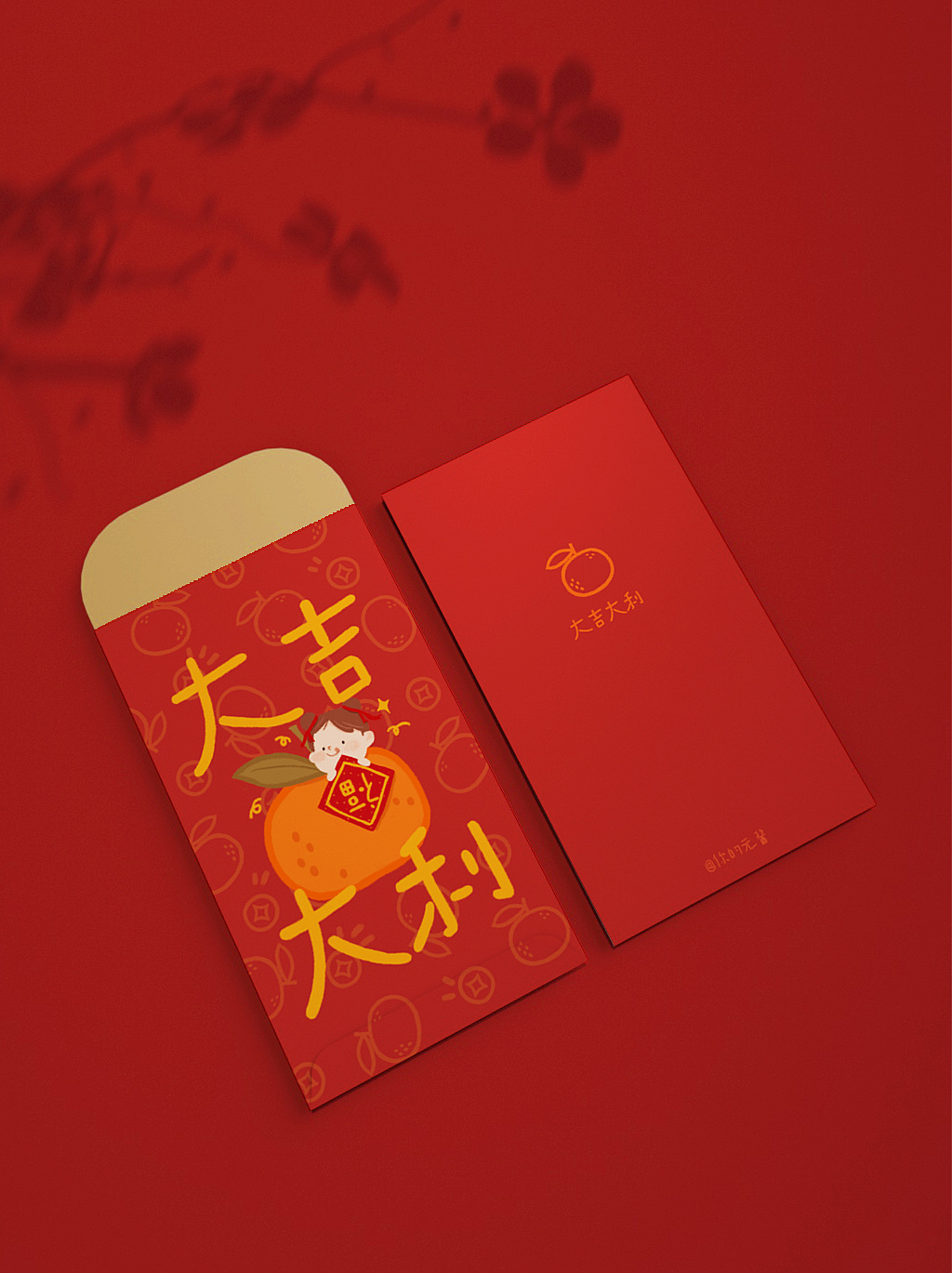 红底纹理纸红包烫金花纹福字新春春节新年图片下载 - 觅知网