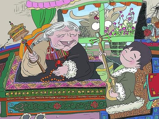 原创西藏绘本《洛桑和卓玛》