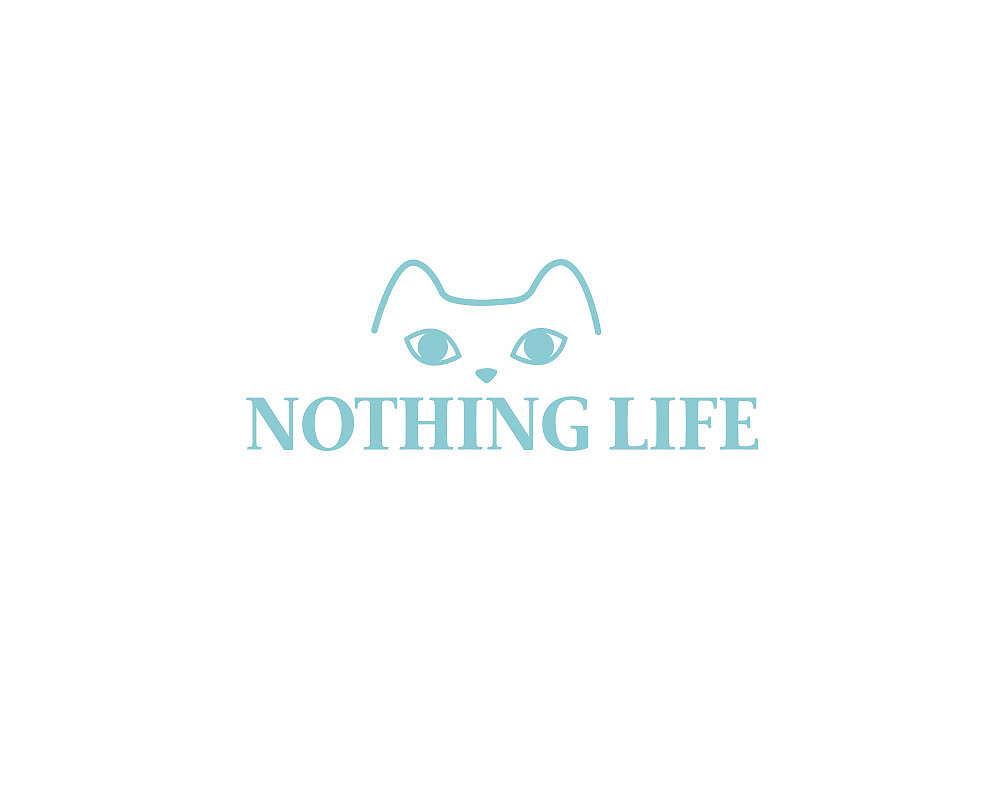 nothing life 猫形象logo设计