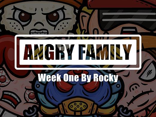 潮流插画ANGRY FAMILY