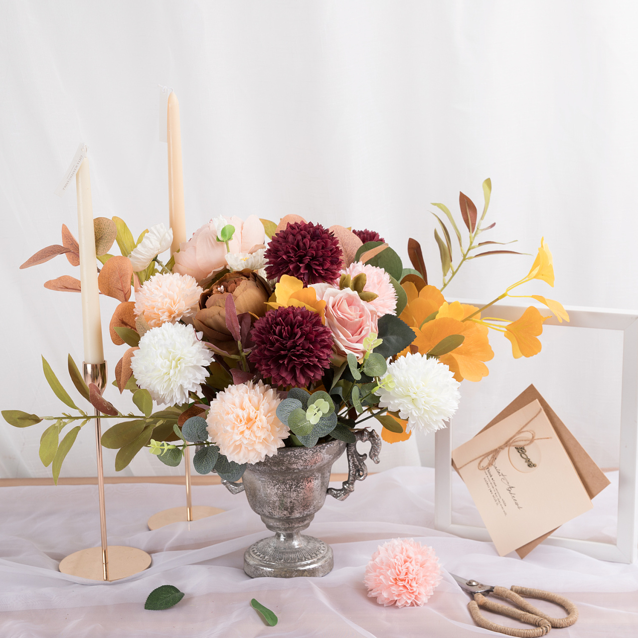 摆拍-花艺小白插花