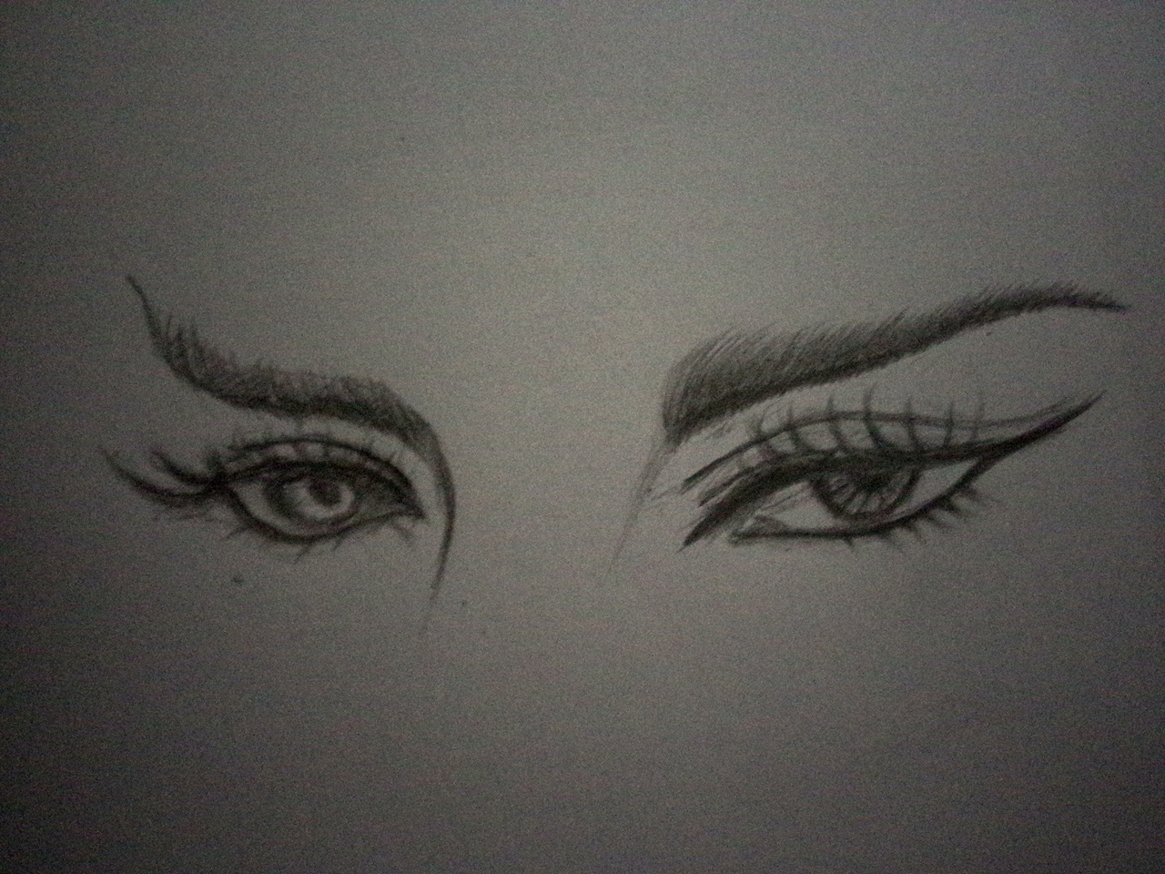 业余学习素描之两只眼睛