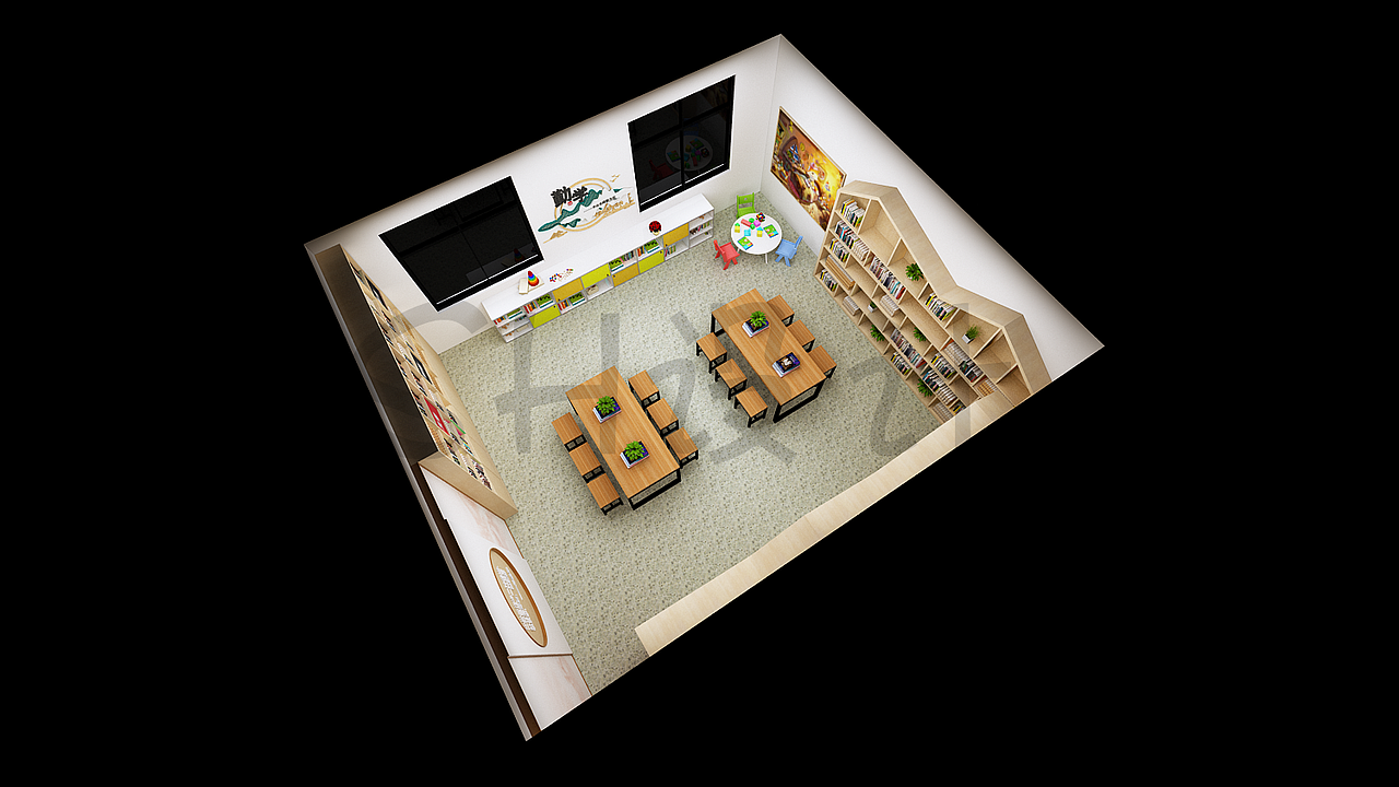 图书室设计-工装