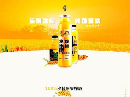 吕梁野山坡沙棘汁网页设计