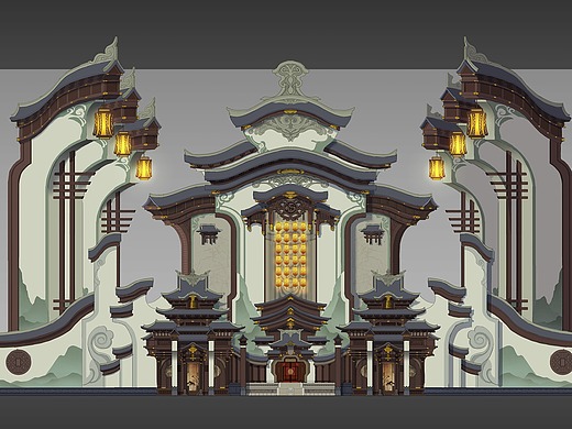 中国风建筑|插画|游戏原画|yanglei一kousang_原创作品-站酷zcool