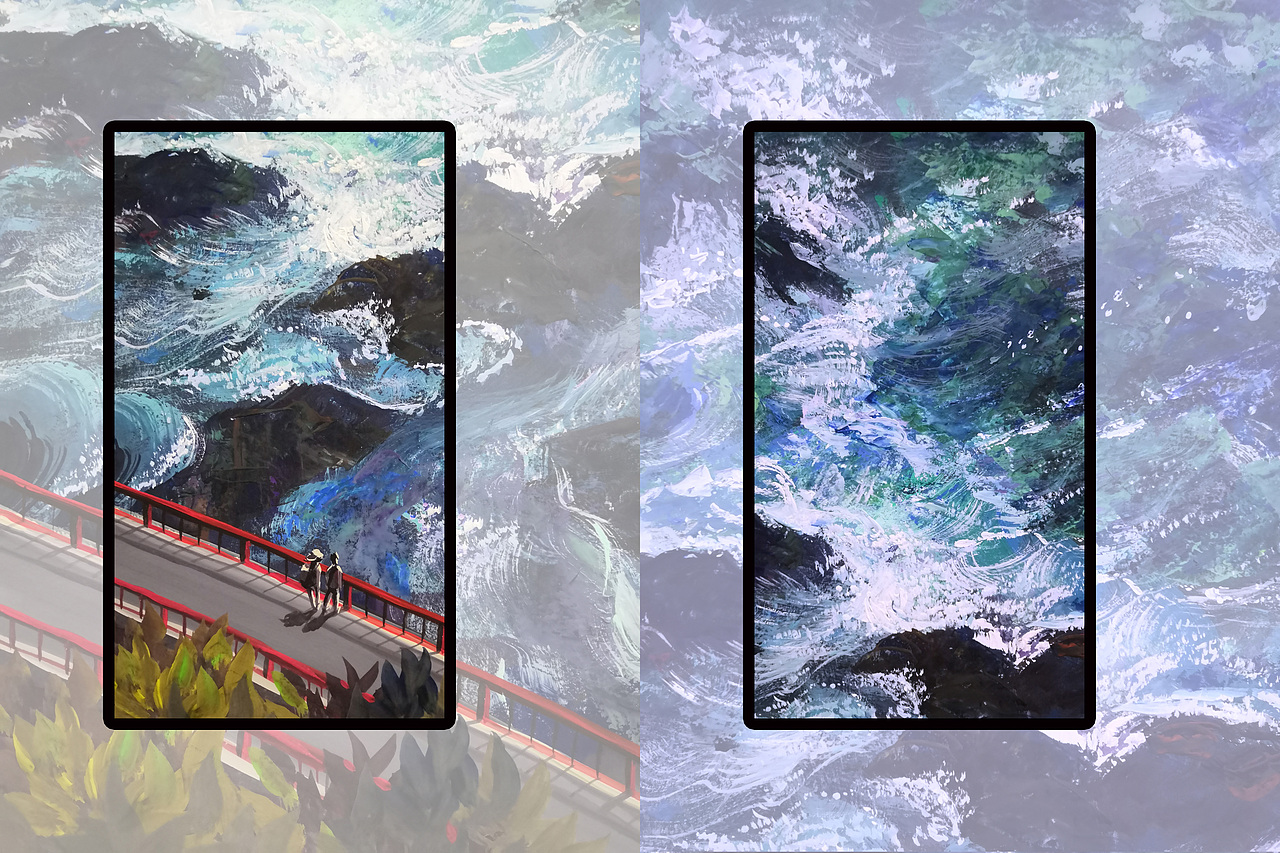 听海（图ZMjY0OTU0NDYw） - 海报 - 站酷设计师黒豿原创素材 - 站酷ZCOOL