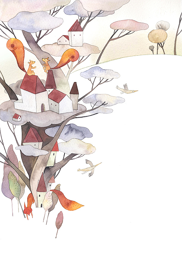 已出版—水彩手绘《现代诗歌》