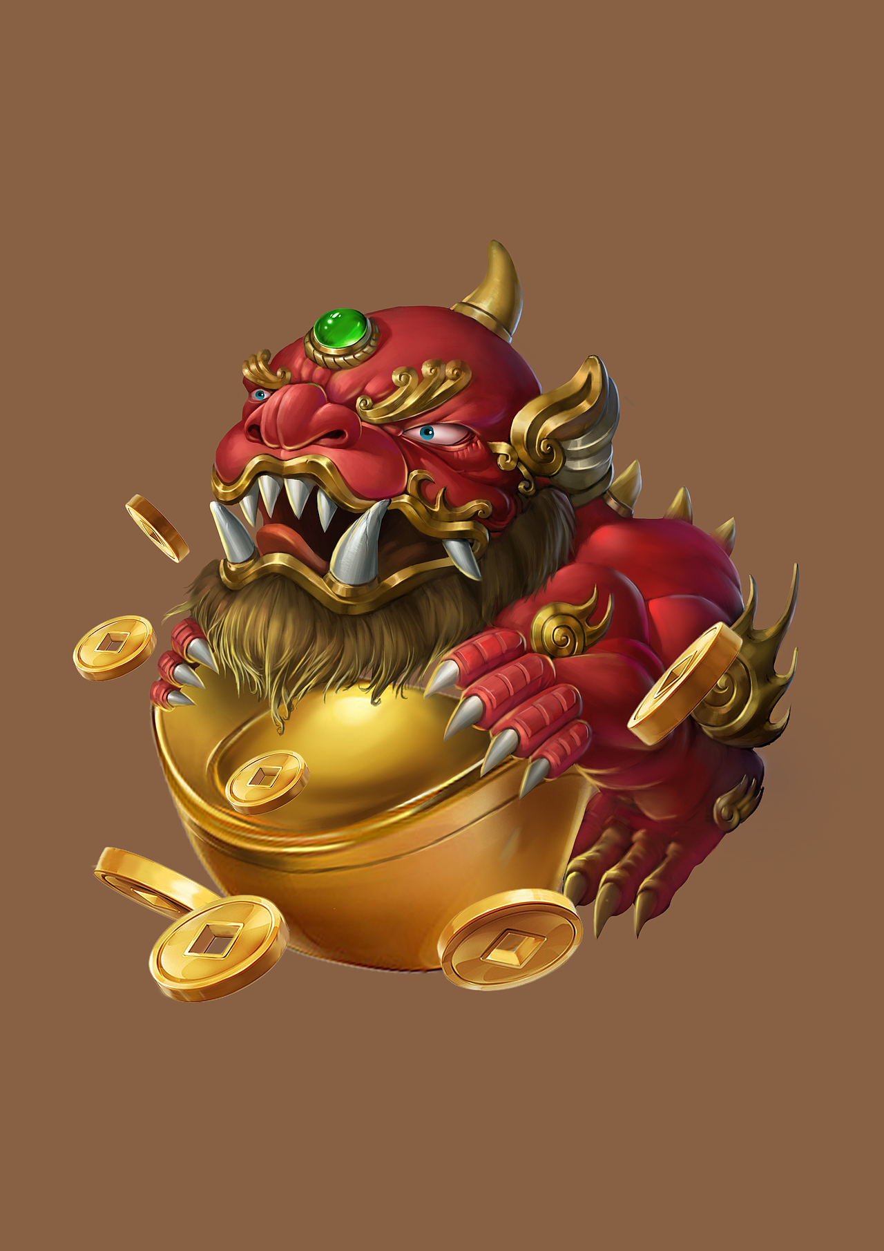 貔貅|插画|游戏原画|一只画笔_原创作品-站酷zcool