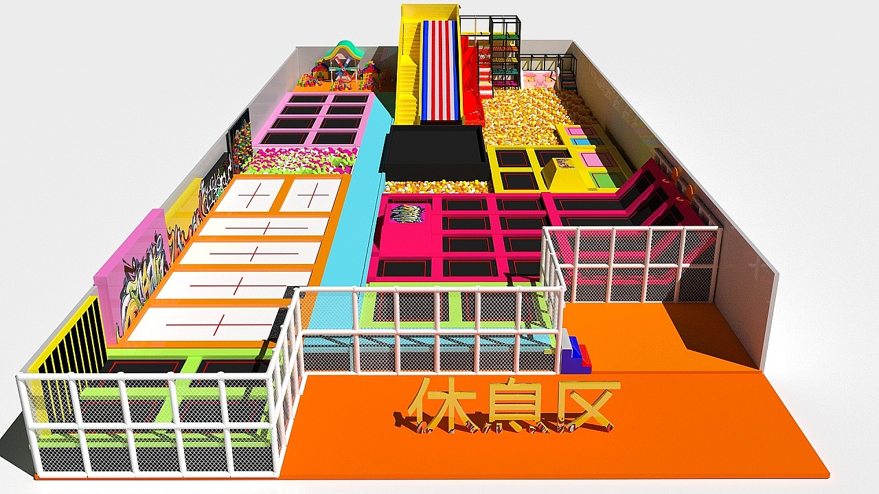 桌游店设计|密室逃脱设计|蹦床体验店设计