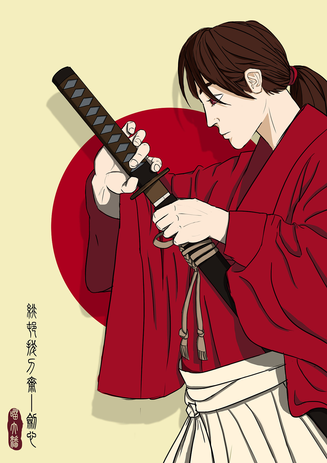 哦对了,人物为:绯村剑心.