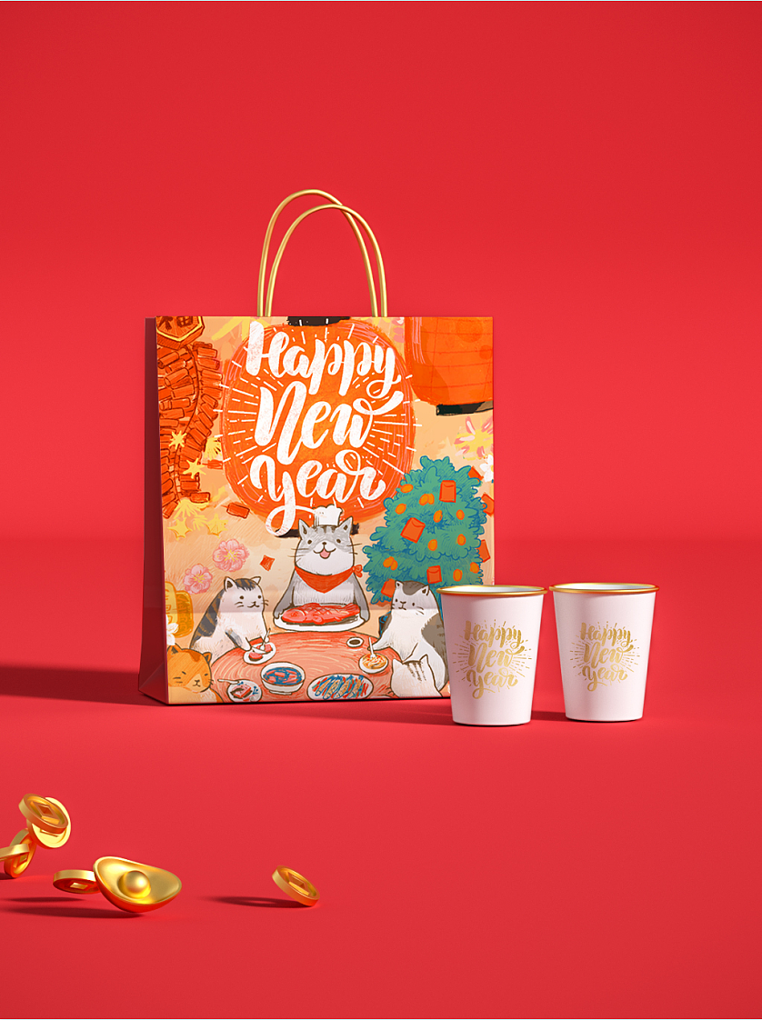 卡朋西餐圣诞元旦插画（图ZMjgzMjExMzgw） - 商业插画 - 站酷设计师星柔文化原创素材 - 站酷ZCOOL