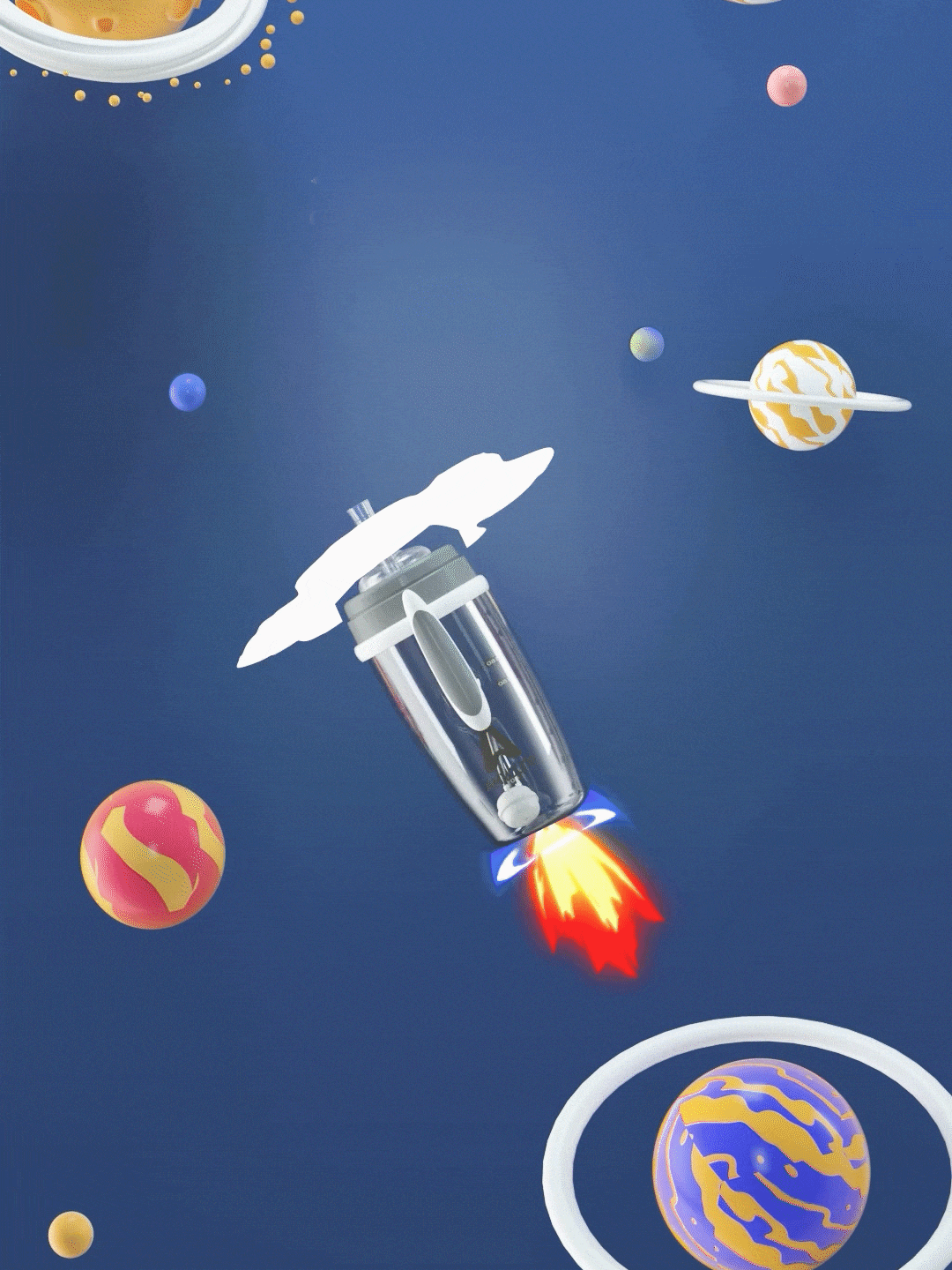 【母婴类目】儿童火箭奶瓶三维动画展示（图ZMjYwNDkxMDk2） - 动画/影视 - 站酷设计师Monica丶Navy原创素材 - 站酷ZCOOL