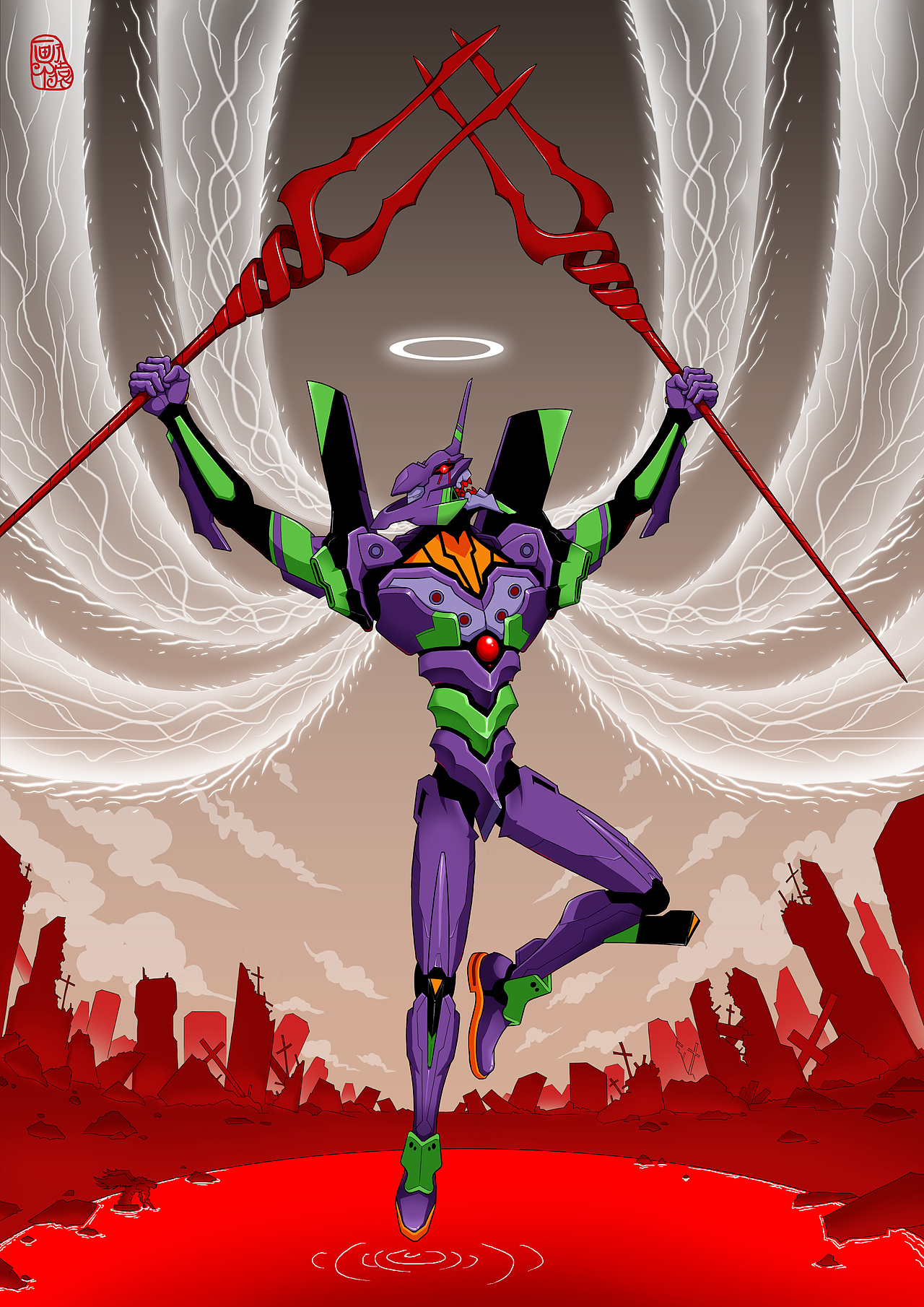 EVA賀圖繪畫過(guò)程（圖ZMjQ3NzE3NTI0） - 創(chuàng)作習(xí)作 - 站酷設(shè)計(jì)師畫了個(gè)猿原創(chuàng)素材 - 站酷ZCOOL