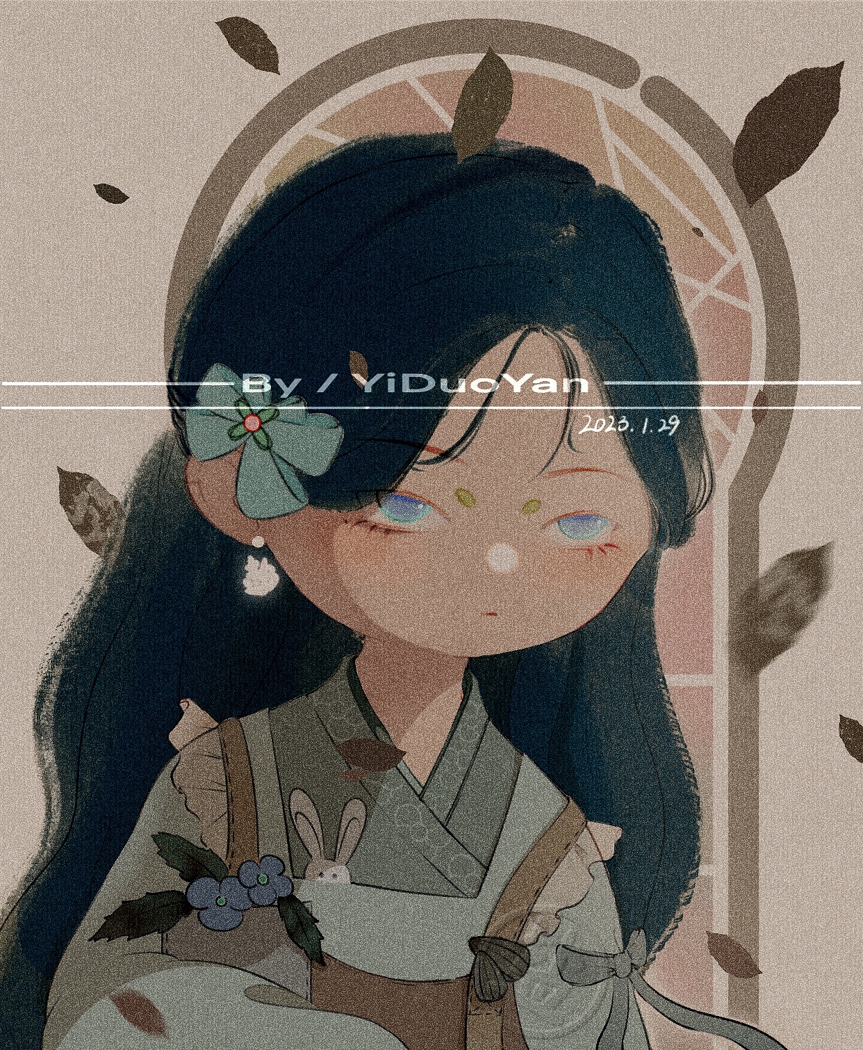 少女插畫/低飽和（圖ZMzI4ODk1NTYw） - 創(chuàng)作習作 - 站酷設計師鹽柏原創(chuàng)素材 - 站酷ZCOOL