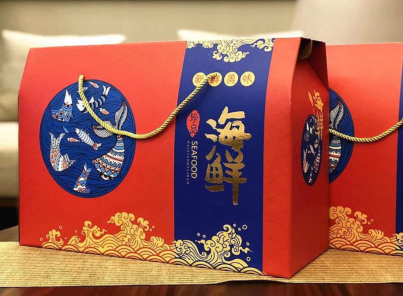 海鲜礼盒包装设计（图ZMjI1ODM3MDky） - 包装 - 站酷设计师老鬼设计师原创素材 - 站酷ZCOOL
