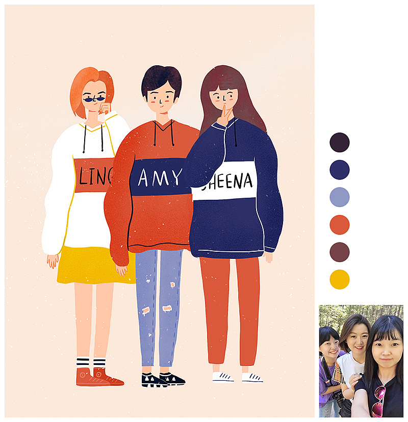 照片转插画10张小练习（图ZMTM5NDU3NDYw） - 商业插画 - 站酷设计师Sheena0410原创素材 - 站酷ZCOOL