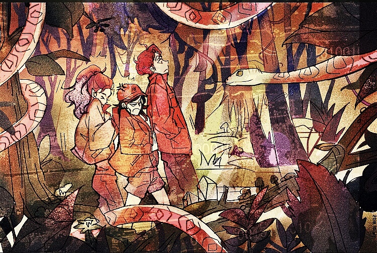 三人小分队（图ZMTY3NDQ4NTA4） - 艺术插画 - 站酷设计师怪力乱神WT原创素材 - 站酷ZCOOL
