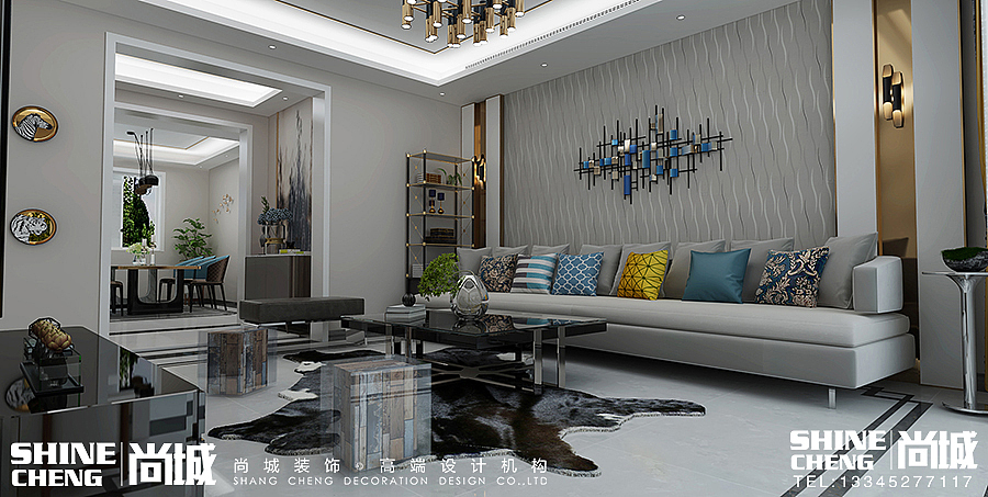 泰安五矿万境水岸172㎡现代简约案例—泰安尚城装饰