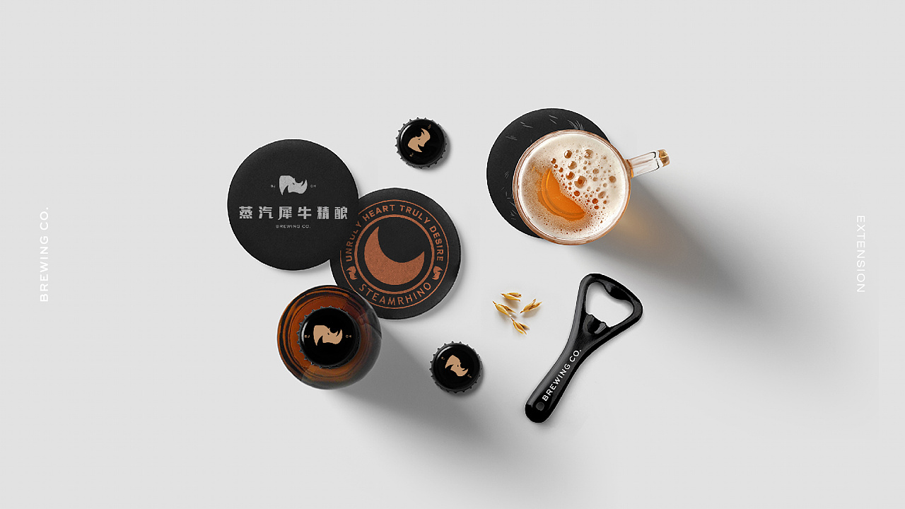 蒸汽犀牛精酿啤酒品牌创意呈现