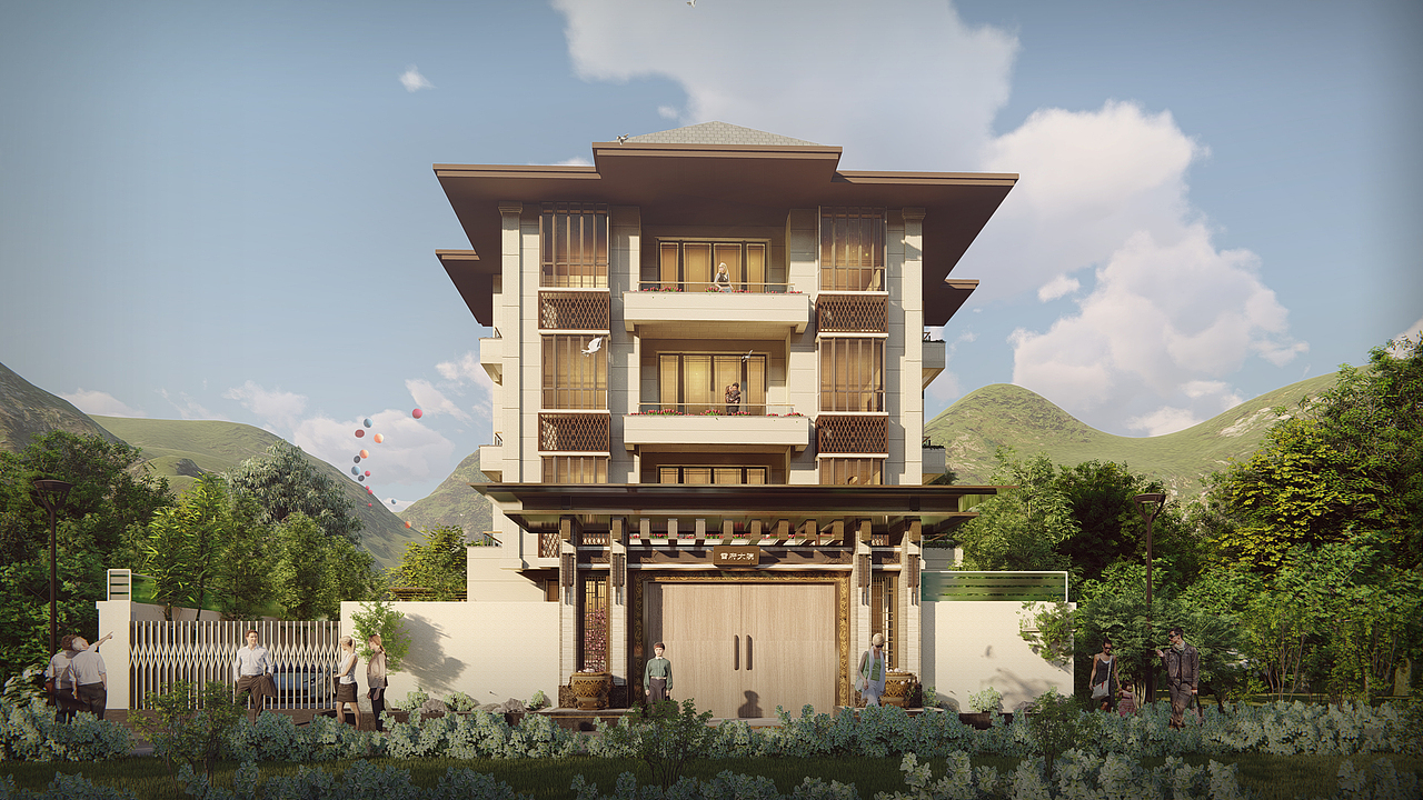 别墅建筑效果图（图ZMTg3OTAwNjUy） - 建筑/空间 - 站酷设计师crzcola原创素材 - 站酷ZCOOL
