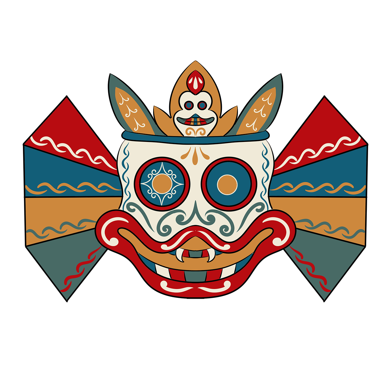 傩面（图ZMzgyOTMzMDc2） - 图案 - 站酷设计师宜安安原创素材 - 站酷ZCOOL