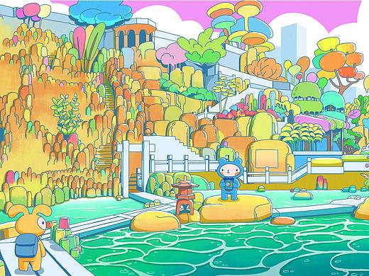 手绘鼓浪屿/菽庄花园（个人主页-ZNjYwNTE4NzI=） - 商业插画 - 站酷设计师十三楼阳台原创素材 - 站酷ZCOOL