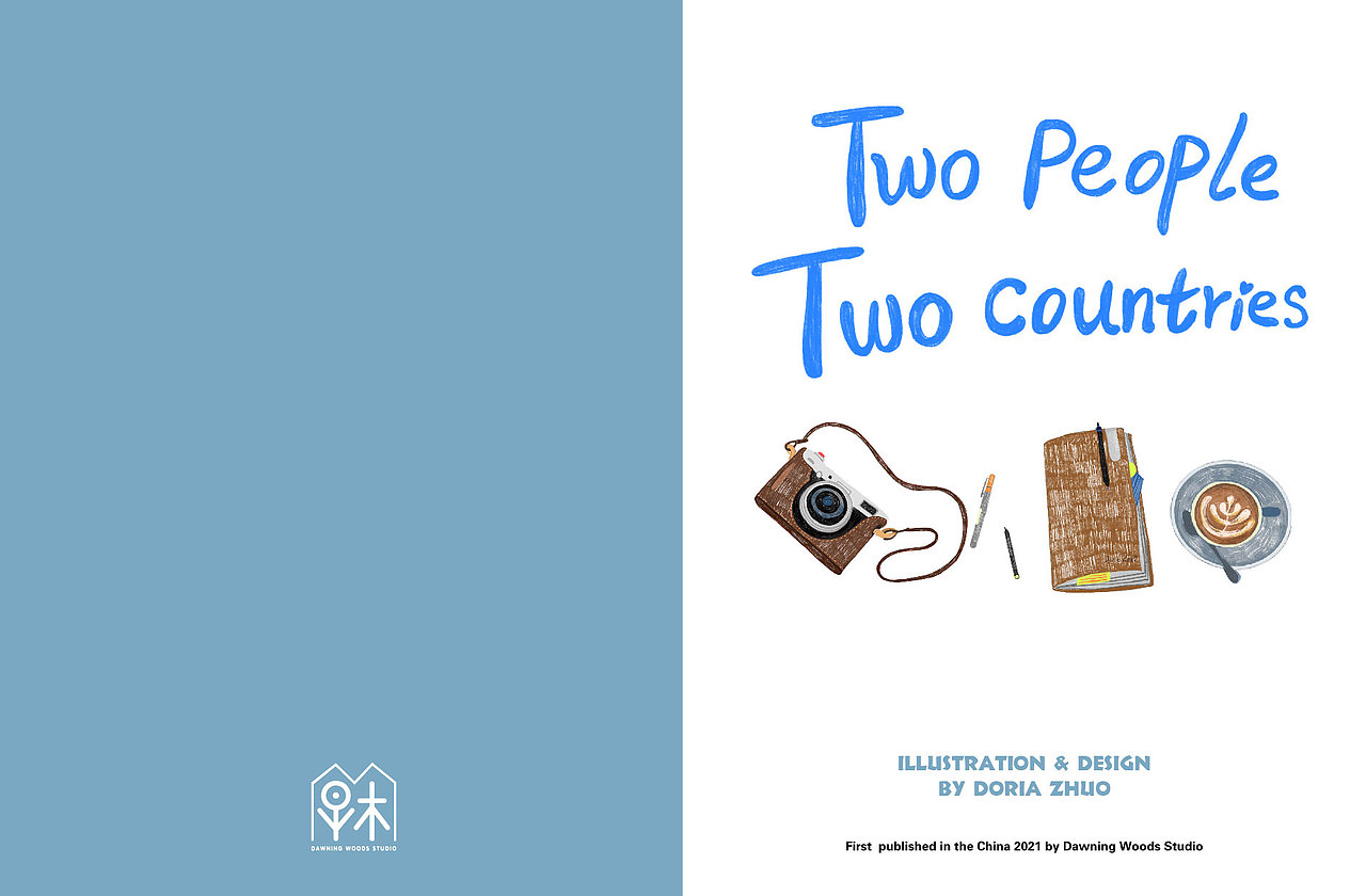 《Two people two countries》个人绘本（图ZMjYwNzAzMDQw） - 创作习作 - 站酷设计师颜布原创素材 - 站酷ZCOOL