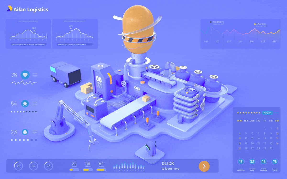 机械臂物体传送场景（图ZMjkzNDAwMDQ4） - 场景 - 站酷设计师hjw黑马原创素材 - 站酷ZCOOL