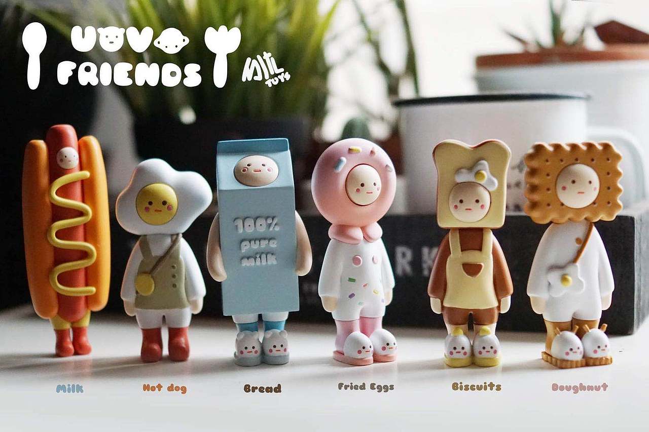 uovo friends食物系列盲盒设计实物照片