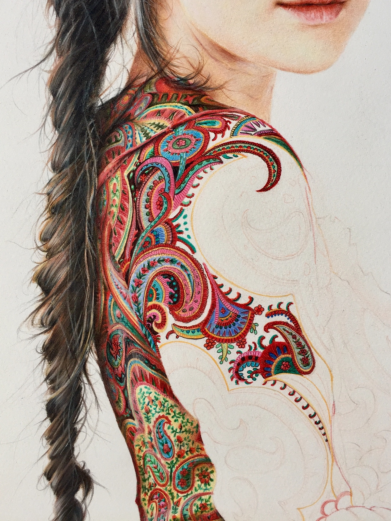 写实彩铅练习『德博拉·席尔瓦』|纯艺术|绘画|一兮手绘_原创作品