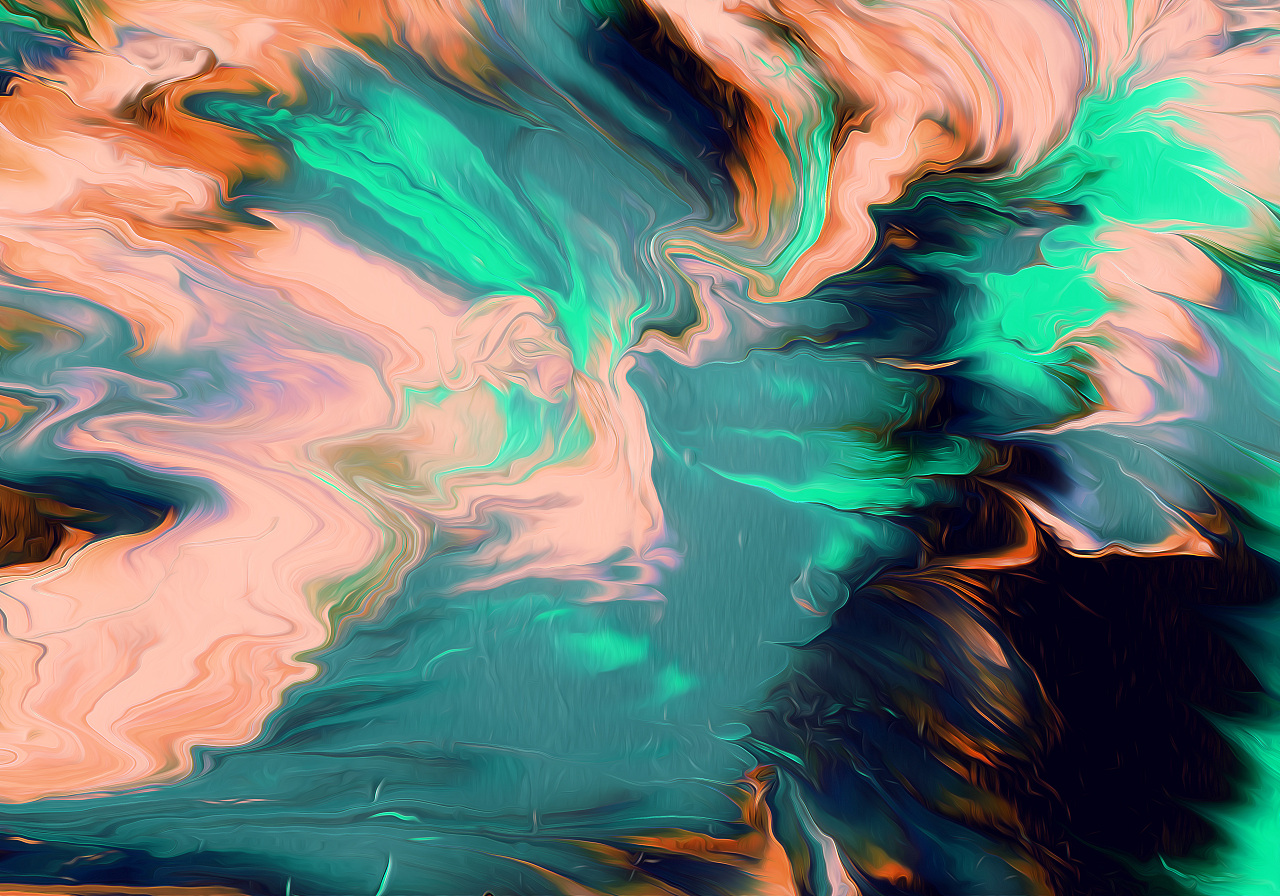 高清油彩流动背景