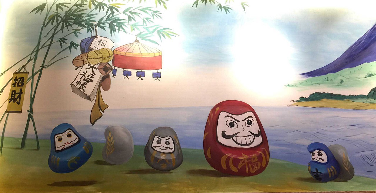 手游“阴阳师”餐厅彩绘