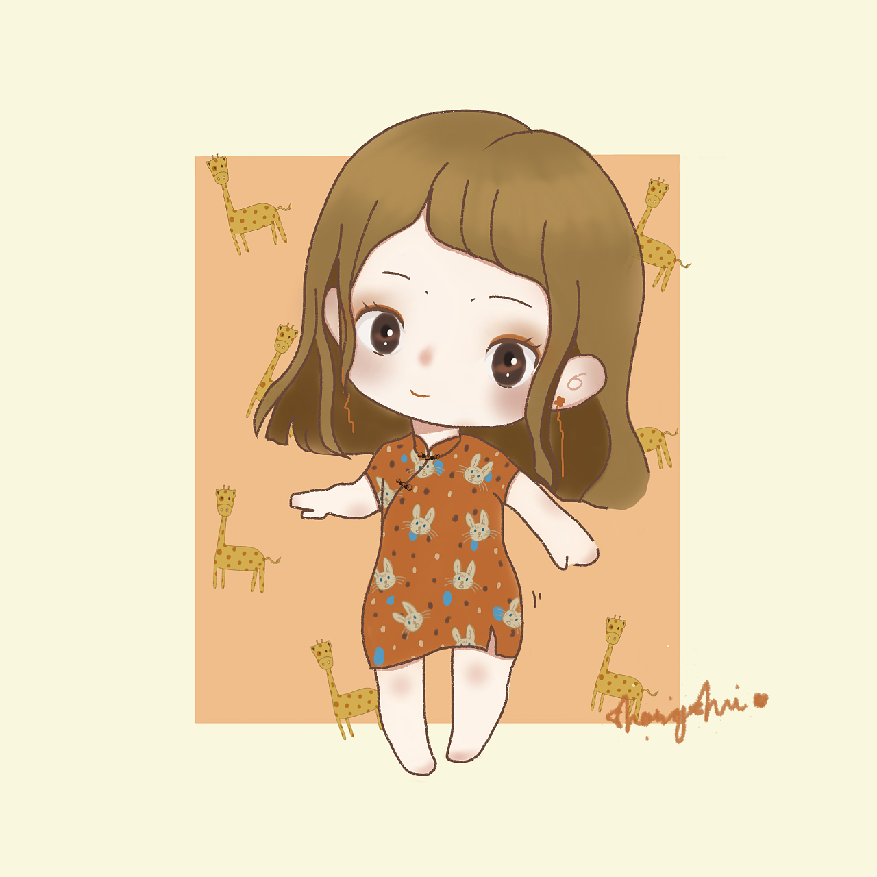 卡通人物-旗袍秀 - 原创作品 - 站酷(zcool)