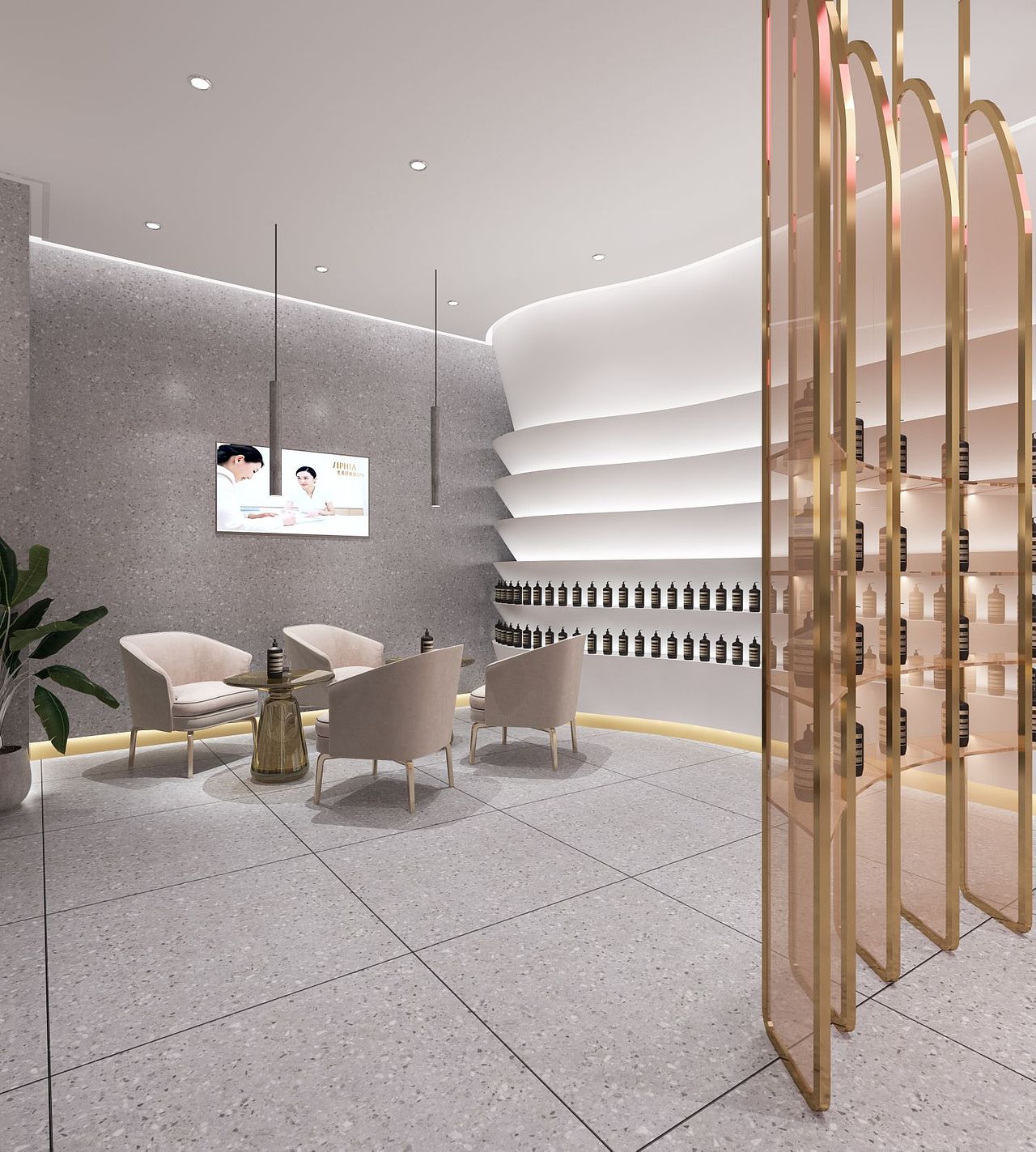 美业空间设计︱科技美容连锁社区店空间形象