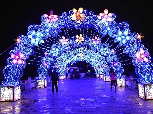 上海幕明梦幻灯光展门头 景区创意艺术灯光门头