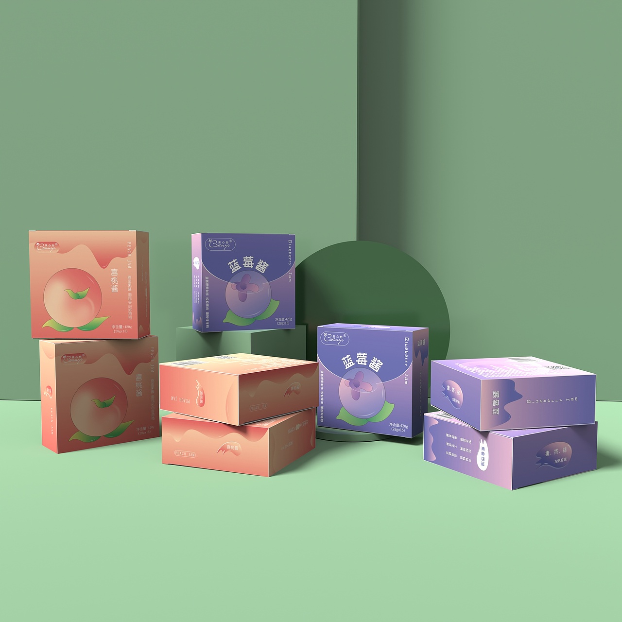 日常工作（小袋果酱包装盒）（图ZMjY3OTE3MTYw） - 包装 - 站酷设计师Azuna_Kii原创素材 - 站酷ZCOOL