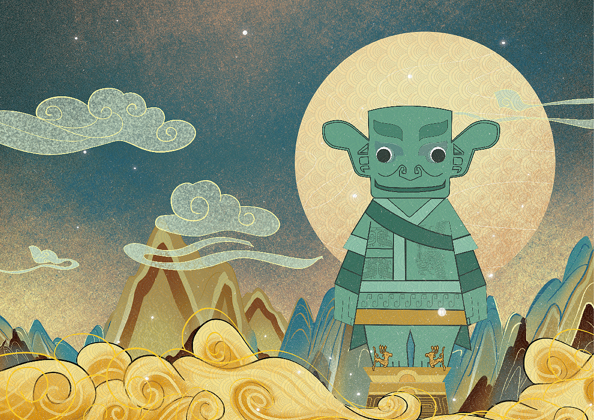 古蜀国蚕丛文化ip形象