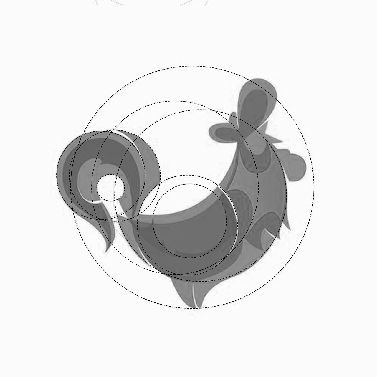 圆形组成的小动物图片-图库-五毛网