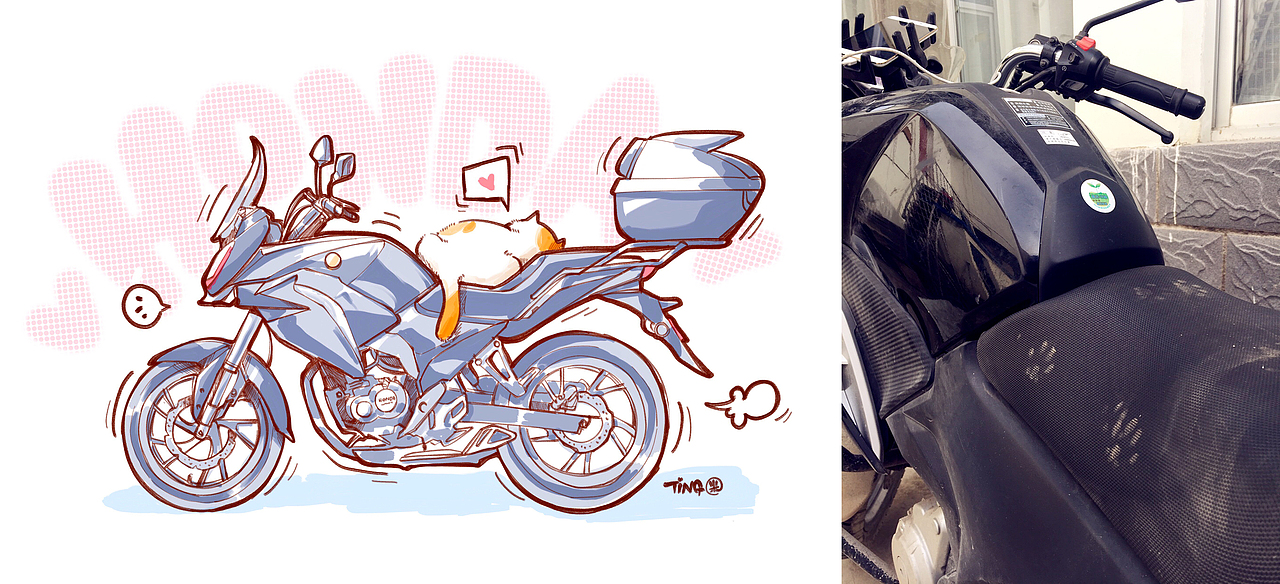 骑摩托车去新疆的途中路过柳园住下，第二天早上发现有可爱的小客人来过~↑