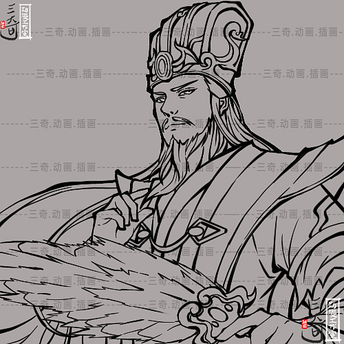 水墨风三国游戏人物设计