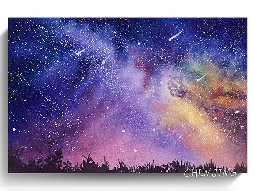 水彩星空
