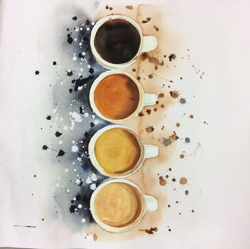咖啡（图ZMTAwOTQ5OTY0） - 绘画 - 站酷设计师米砂米砾原创素材 - 站酷ZCOOL