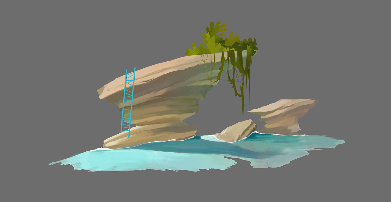 游戏山体设计|插画|游戏原画|空叹 - 原创作品 - 站酷 (zcool)