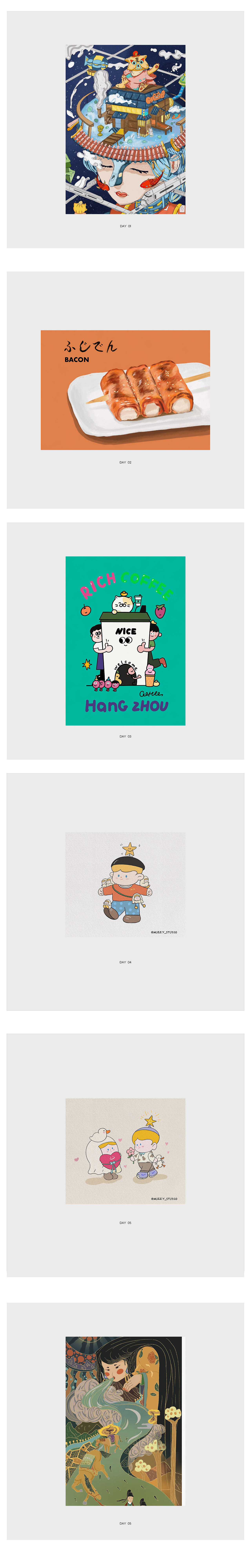 『手绘练习100天』近期手绘练习临摹｜DAY01-DAY06