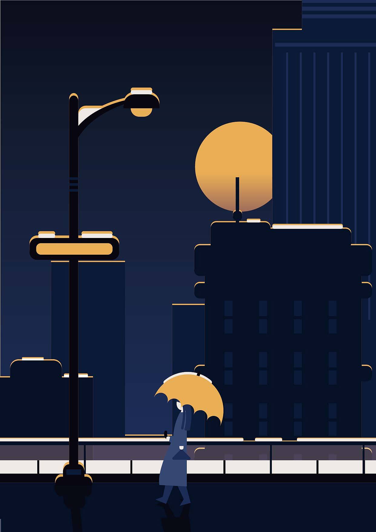 城市夜景|插画|商业插画|辰宿列张2020_原创作品-站酷zcool