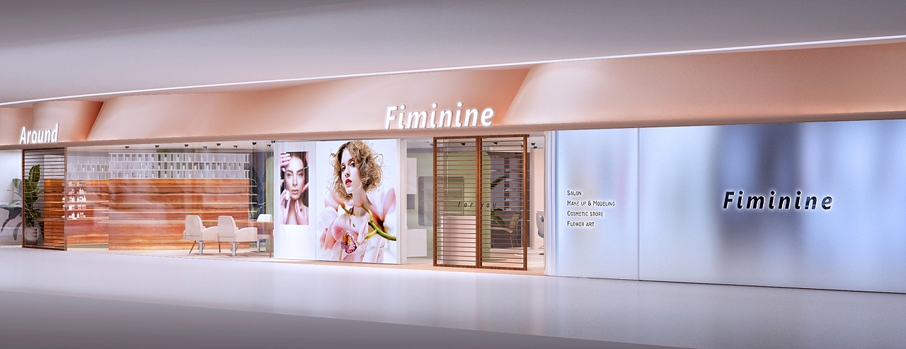 Fiminine+Around 专业形象设计复合体验店(图ZMjY0NTQwNDg4) - 商业空间设计 - 站酷设计师赋加设计原创素材 - 站酷ZCOOL