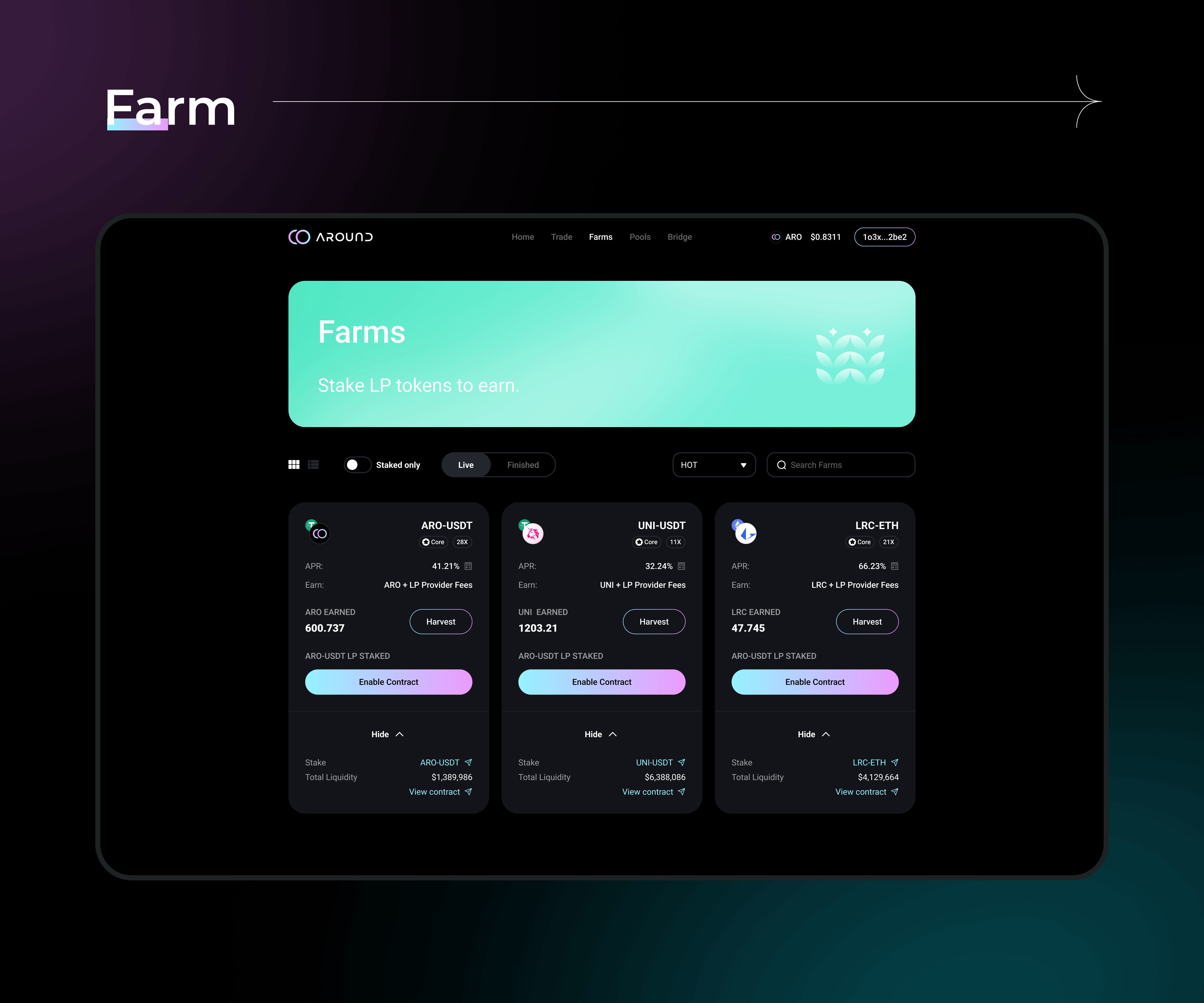AroundSwap Web UI Design