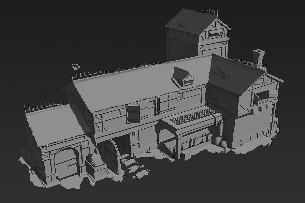 【铁皮人CG艺术】场景班光影体块设计练习（非商用）（图ZMjUyNjU1MTk2） - 概念设定 - 站酷设计师铁皮人CG艺术原创素材 - 站酷ZCOOL