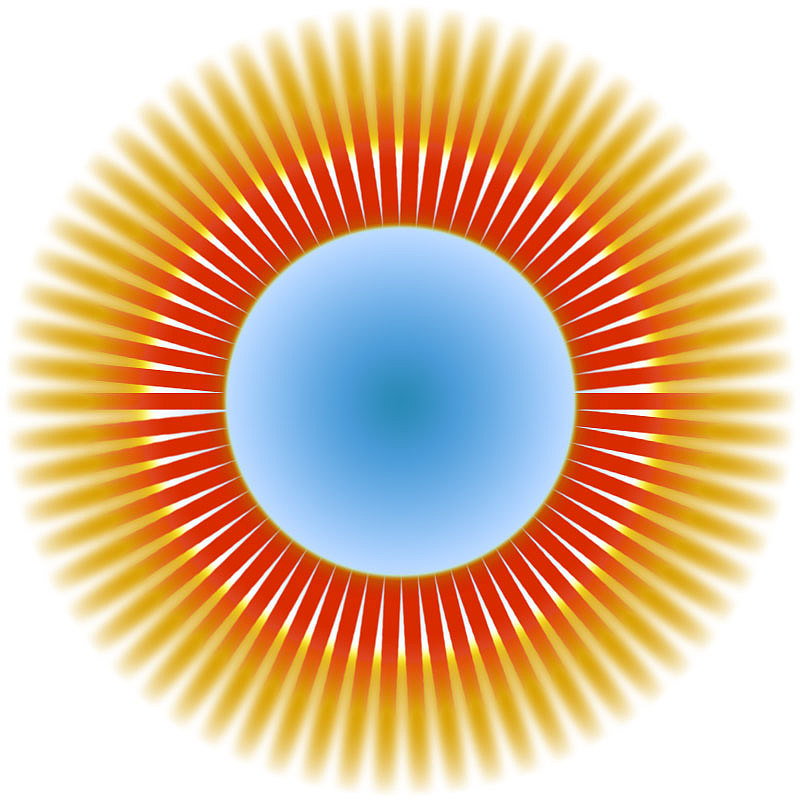 某天,无聊之际,就做了个圆形的图案,然后再由这个圆,通过多次变换效果