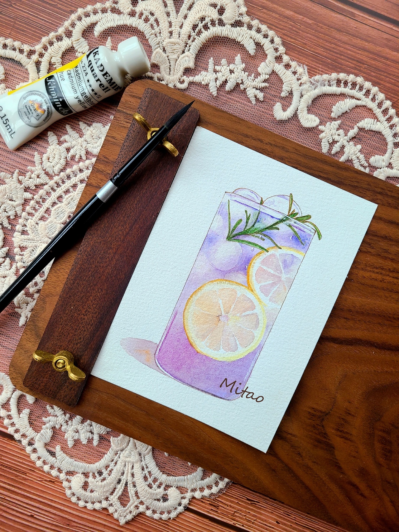 最近很适合画这些冰冰凉凉饮品 水彩|钢笔